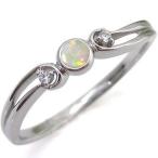 オパールリング10金シンプル指輪一...