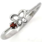 Yahoo! Yahoo!ショッピング(ヤフー ショッピング)プラチナ ガーネット ファランジリング ピンキーリング 蝶 指輪 バタフライ リング クリスマス ポイント消化