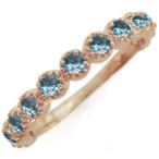 Yahoo! Yahoo!ショッピング(ヤフー ショッピング)ハーフエタニティーリング ブルートパーズ 指輪 重ねづけリング K10