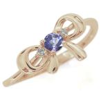 Yahoo! Yahoo!ショッピング(ヤフー ショッピング)リボンモチーフ タンザナイト リング 可愛い りぼん 10金 指輪