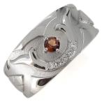 メンズリング 武田信玄 家紋 戦国武将 指輪 プラチナ ガーネット 兜 武田菱 クリスマス ポイント ...