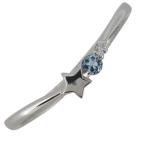 Yahoo! Yahoo!ショッピング(ヤフー ショッピング)星 スター レディースリング アクアマリンサンタマリア プラチナ 華奢 V字 クリスマス ポイント消化