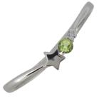 Yahoo! Yahoo!ショッピング(ヤフー ショッピング)星 スター レディースリング ペリドット プラチナ 華奢 V字 クリスマス ポイント消化