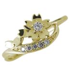 Yahoo! Yahoo!ショッピング(ヤフー ショッピング)指輪 レディース 桜 サクラ 4月誕生石 ダイヤモンド 10金 リング 花 かわいい