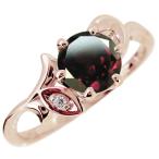 指輪 レディース おしゃれ リング 大粒 ロードライトガーネット 10金 10k 誕生石 1月