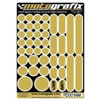  Moto графика подушка бака точка Gold металлик MT-PD001AM