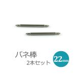 バネ棒 22mm 腕時計ベルト用 バネ棒 単品 2本セット ペアウオッチ