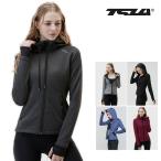 テスラ ランニング ジャケット フード付き パーカー 軽量 UVカット 防風 レディース フルジップ ジャケット トレーニングウェア スポーツ ジム トレーナーFKJ04