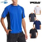 [テスラ] ラッシュガード 半袖 メンズ 水着 夏 UVカット 速乾 通気性 レギュラーフィット スイムウェア スポーツ スイム Tシャツ 大きいサイズ TESLA MSS01