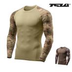TESLA tesla компрессионная одежда длинный рукав мужской UV cut . пот скорость . компрессионный рубашка нижняя рубашка спорт внутренний основа re year MUD51