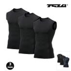  tesla спорт внутренний безрукавка мужской 3 шт. комплект UV cut . пот скорость . майка компрессионный рубашка спорт футболка основа re year TSLA MUA25