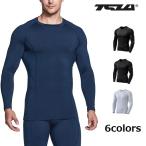  long sleeve winter nappy men's protection against cold heat insulation inner compression wear round neck sport wear sport shirt TESLA( tesla )YUD34/40/54