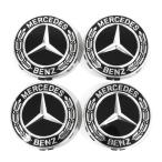 ショッピングリース ベンツ 純正部品 Cクラス Eクラス Gクラス Sクラス SLクラス SLK ローレルリース ブラック ホイール センターキャップ 4個セット