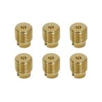 【メール便】 ケイヒン 7mm × 8.5mm 全ネジ 大 互換品 メインジェット [ 72/75/78/80/82/85 ] 6種 各1個 セット ズーマー等に 社外品