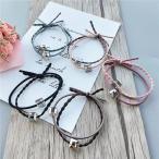 ヘアアクセサリー ヘアゴム 水晶 キラキラ 二連ゴム パーティ 激安 可愛い おしゃれ 綺麗 女性用 学生 女の子 ポイント消化