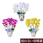 胡蝶蘭 造花 3本立て ピンク ホワイト イエロー 送料無料 プレゼント 光触媒 花 造花全3色 ギフト 敬老の日 枯れない