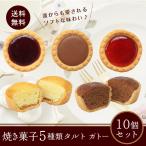 訳あり 焼き菓子5種類タルト ガトー 10個セット 老舗の人気洋菓子 1000円 税別 送料無料 ポスト投函便
