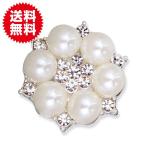 Yahoo! Yahoo!ショッピング(ヤフー ショッピング)キラキラ パール ラインストーン フラワー ミニブローチ バッジ 発表会 入学式 卒業式 フォーマル パーティー