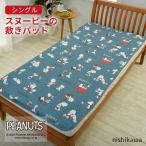西川 ベッドパッド スヌーピー 敷きパッド シングル 洗える 子供部屋 ピーナッツ 寝室 PN3602 PEANUTSギャング ブルー CM03600007 クリスマス プレゼント 誕生