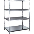 物品棚 ステンレス棚 ＴＲＵＳＣＯ　ステンレス棚　ＳＵＳ３０４製軽量棚　８７５ＸＤ６００ＸＨ１２００　天地４段　  (SU3-4364)