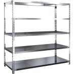 物品棚 ステンレス棚 ＴＲＵＳＣＯ　ステンレス棚　ＳＵＳ３０４製軽量棚　１５００ＸＤ６００ＸＨ１５００　天地５段　  (SU3-5565)