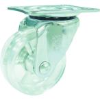 ユーエイ プレート式 自在 キャスター 透明ポリカーボネート 車輪径25mm Gタイプ G型 取付寸法28×23 G-25PC