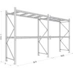 (運賃見積り)(直送品)NF パレットラック1ton用連結 P6-30X25A08-2B