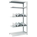 物品棚 用途別ラック ＴＲＵＳＣＯ　スチールラック　Ｍ２型軽中量棚　１７６０Ｘ４５０ＸＨ１８００　缶受Ｘ５付　連結　  (M2-6645-KU5B)