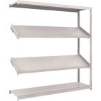 物品棚 軽中量棚 ＴＲＵＳＣＯ　スチールラック　Ｍ１．５型棚　１８００Ｘ４５０ＸＨ１８００　４段　傾斜２段　  (M1.5-6644K2)