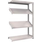 物品棚 中量棚 ＴＲＵＳＣＯ　スチールラック　Ｍ３型中量棚　１２００Ｘ４７１ＸＨ１８００　４段　傾斜２段　連結　  (M3-6454K2B)