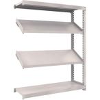 物品棚 中量棚 ＴＲＵＳＣＯ　スチールラック　Ｍ３型中量棚　１５００Ｘ４７１ＸＨ１８００　４段　傾斜２段　  (M3-6554K2)