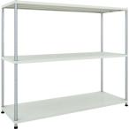 物品棚 パイプ棚 ＴＲＵＳＣＯ　スチールラック　フェニックスラック　１８００Ｘ６００　３段　Ｗ色　抗菌粉体塗装　  (PER-5663-W)