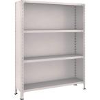 物品棚 軽量棚 ＴＲＵＳＣＯ　スチールラック　軽量棚背板・側板付　Ｗ１２００ＸＤ４５０Ｘ１５００　４段　ネオグレー  (54X-24（NG）)