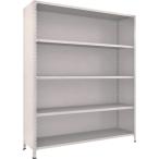 物品棚 軽量棚 ＴＲＵＳＣＯ　スチールラック　軽量棚背板・側板付　Ｗ１８００ＸＤ６００Ｘ２１００　５段　ネオグレー  (76W-25（NG）)