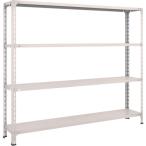 物品棚 軽量棚 ＴＲＵＳＣＯ　スチールラック　軽量棚開放型　Ｗ１８００ＸＤ３００ＸＨ１５００　４段　ネオグレー  (56V-14（NG）)