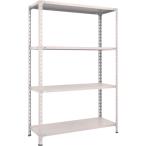 物品棚 軽量棚 ＴＲＵＳＣＯ　スチールラック　軽量棚開放型　Ｗ１２００ＸＤ６００ＸＨ１８００　４段　ネオグレー  (64W-14（NG）)