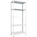 (送料別途)(直送品)TRUSCO スチールラック 軽量棚 中棚ボルトレス型 875X450X2100 5段 ネオグレー L73X-15:NG