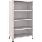 物品棚 軽量棚 ＴＲＵＳＣＯ　スチールラック　軽量棚背板・側板付　Ｗ８７５ＸＤ４５０ＸＨ１５００　５段　ネオグレー  (53X-25（NG）)