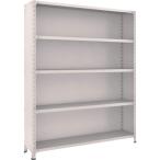 物品棚 軽量棚 ＴＲＵＳＣＯ　スチールラック　軽量棚背板・側板付　Ｗ１５００ＸＤ３００Ｘ１８００　５段　ネオグレー  (65V-25（NG）)