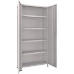 物品棚 軽量棚 ＴＲＵＳＣＯ　スチールラック　軽量棚両開扉付　８７５Ｘ４５０ＸＨ１８００　天地６段　ネオグレー  (63X-T26（NG）)