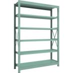 物品棚 中量棚 ＴＲＵＳＣＯ　中量ボルト式棚　Ｒ３型　Ｗ１５００×Ｄ４５０×Ｈ２１００　６段　単体　  (R3-7556)
