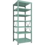 物品棚 中量棚 ＴＲＵＳＣＯ　中量ボルト式棚　Ｒ３型　Ｗ９００×Ｄ８７０×Ｈ２４００　７段　単体　  (R3-8397)