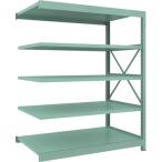 物品棚 中量棚 ＴＲＵＳＣＯ　中量ボルト式棚　Ｒ３型　Ｗ１５００×Ｄ８７０×Ｈ１８００　５段　単体　  (R3-6595)
