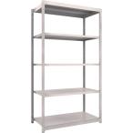 物品棚 軽中量棚 ＴＲＵＳＣＯ　スチールラック　Ｍ１．５型軽中量棚　１１６０Ｘ５９５Ｘ２１００　５段単体　ネオグレー  (M1.5-7465（NG）)