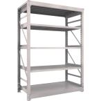 物品棚 重量棚 ＴＲＵＳＣＯ　スチールラック　Ｍ１０型重量棚　１５００Ｘ７６０ＸＨ２１００　５段　単体　ネオグレー  (M10-7575（NG）)