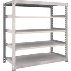 物品棚 中量棚 ＴＲＵＳＣＯ　スチールラック　Ｍ５型　Ｗ１５００×Ｄ７２１×Ｈ１５００　５段　単体　ネオグレー  (M5-5575（NG）)