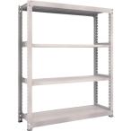 物品棚 中量棚 ＴＲＵＳＣＯ　スチールラック　Ｍ５型　Ｗ１５００×Ｄ４７１×Ｈ１８００　４段　単体　ネオグレー  (M5-6554（NG）)