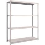 物品棚 軽中量棚 ＴＲＵＳＣＯ　スチールラック　Ｍ１．５型　Ｗ１４６０×Ｄ４４５×Ｈ１８００　４段　単体　ネオグレー  (M1.5-6544（NG）)