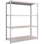 物品棚 軽中量棚 ＴＲＵＳＣＯ　スチールラック　Ｍ１．５型　Ｗ１４６０×Ｄ５９５×Ｈ１８００　４段　単体　ネオグレー  (M1.5-6564（NG）)