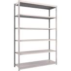 物品棚 軽中量棚 ＴＲＵＳＣＯ　スチールラック　Ｍ１．５型　Ｗ１４６０×Ｄ４４５×Ｈ２１００　６段　単体　ネオグレー  (M1.5-7546（NG）)